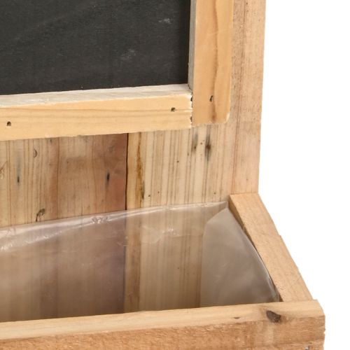 Floristik24 Plantenbak met houten plank Rustieke bloembak 20×11,5×36cm