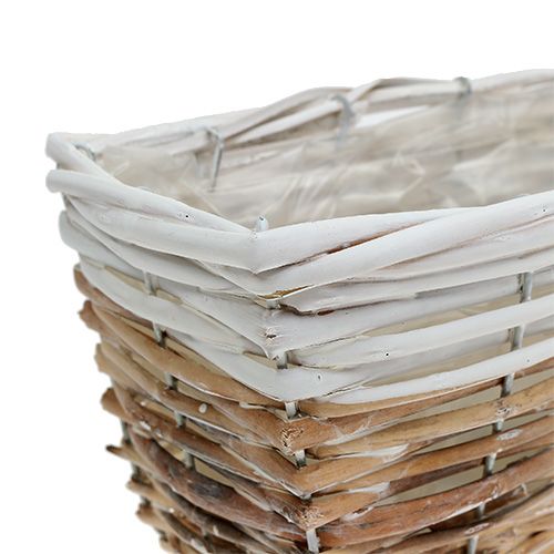 Floristik24 Plantenbak 31x13cm wit-natuur