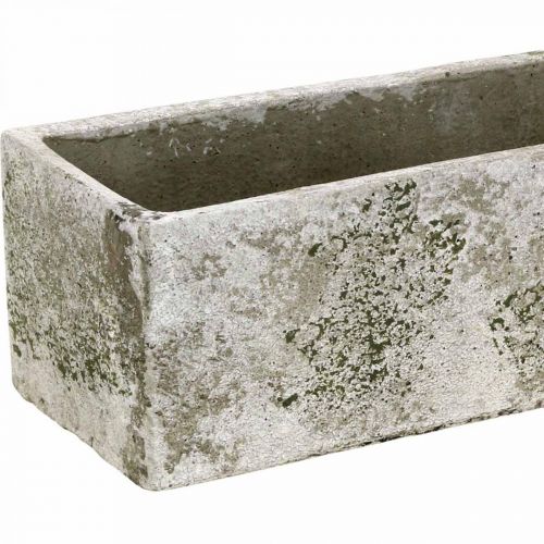Floristik24 Plantenbak beton antiek look rechthoekige plantenbak 30×8×7cm