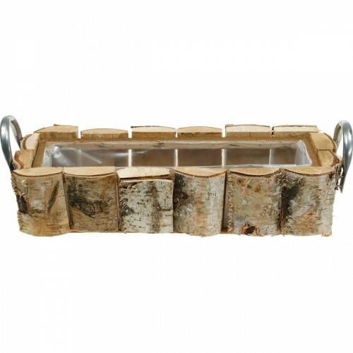 Floristik24 Plantenbak berken met handvatten 40×15×13cm deco berkenhout