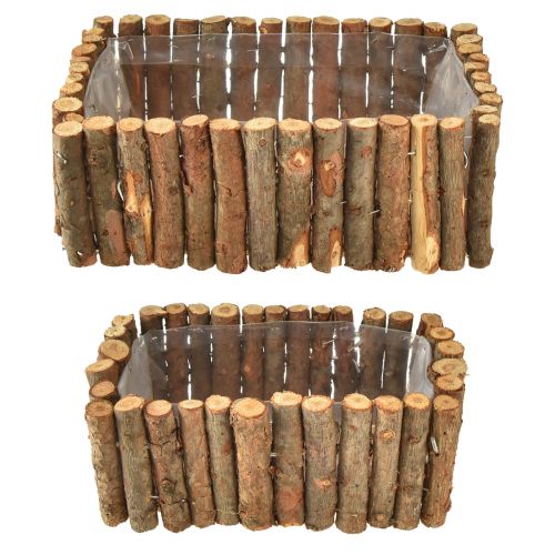 Artikel Plantenbak houten kruidenbak berken L23/28cm set van 2