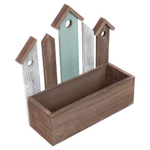 Plantenbak houten plantenbak huizenrij 30,5×30cm