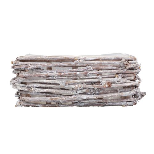Floristik24 Plantenbak plantenbak takken gewassen wit 30×17×12cm