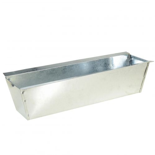 Floristik24 Plantenbak bloembak metaal zilver 38x9,5x5cm