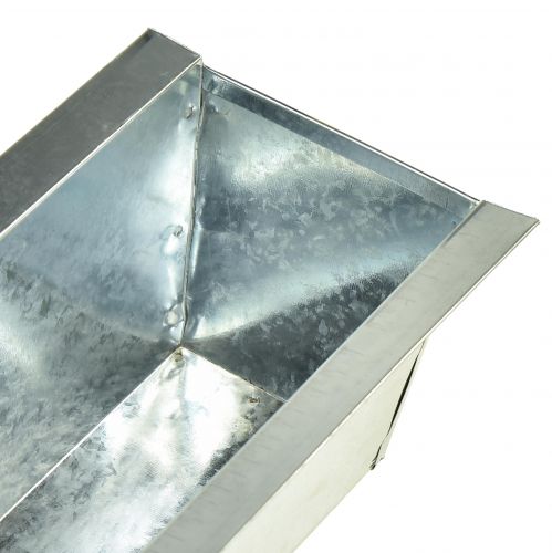 Floristik24 Plantenbak bloembak metaal zilver 38x9,5x5cm