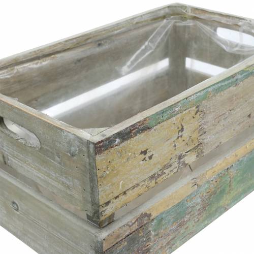 Floristik24 Planter houten kist 45/39 / 34,5 cm 3 stks