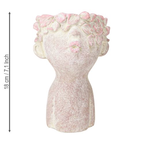 Artikel Plantenkop kus mond buste voor het planten roze 18cm 3 st.