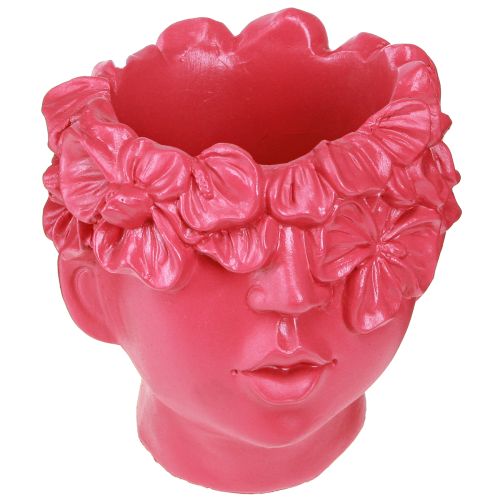 Artikel Plantenkop Polyresin Bust Plantenbak Roze 13,5×13×14cm