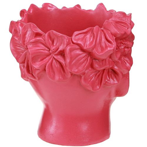 Artikel Plantenkop Polyresin Bust Plantenbak Roze 13,5×13×14cm