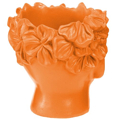 Artikel Plantenkop Plantenbak Buste Plantenpot Oranje 13,5×13×14cm