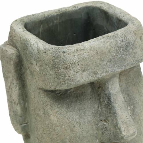 Floristik24 Plantkop Moai buste grijs H28cm