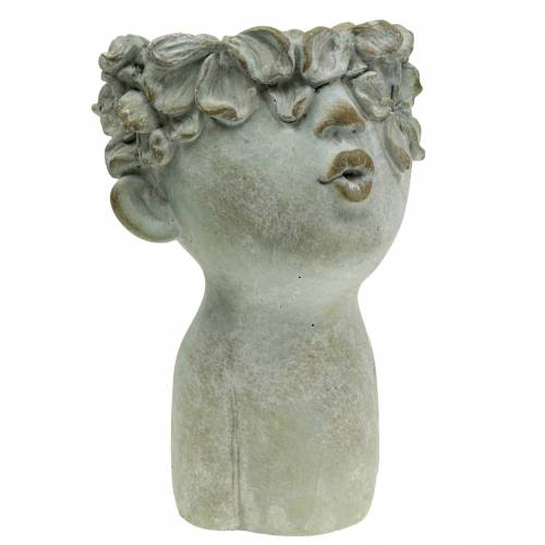Floristik24 Plantkop buste steen gegoten Ø17.5cm H26cm