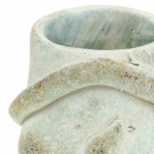 Artikel Plantenbak plant hoofd sneeuwpop Ø11cm H11.5cm 2st