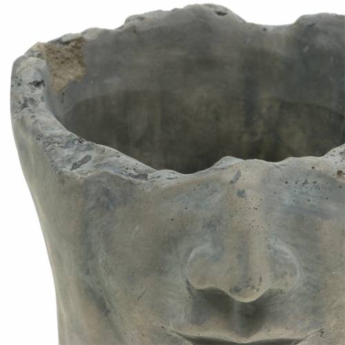 Floristik24 Plantkop buste van beton voor planten grijs H14,5cm 2st