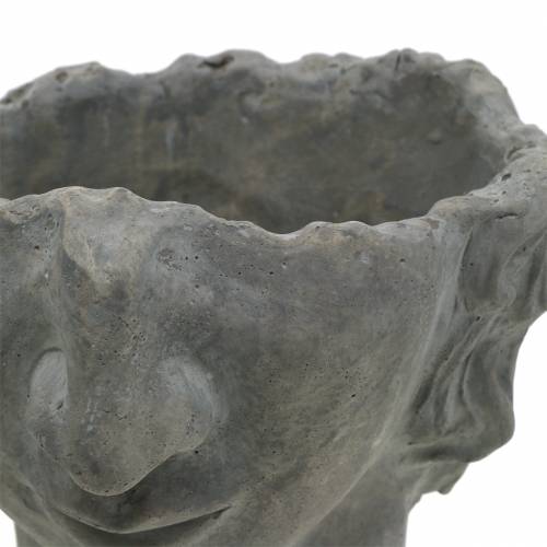 Floristik24 Plantkop buste van beton voor planten grijs H23,5cm