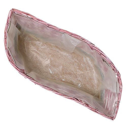 Floristik24 Plantenmand set van 2 golf roze, naturel