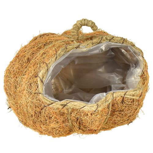 Plantenmand pompoen herfstdecoratie oranje Ø22cm H17cm