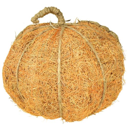 Artikel Plantenmand pompoen met folie herfstdecoratie oranje Ø18cm H15cm