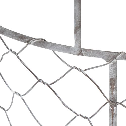 Artikel Plantenmand met inzetstuk, draadmand, plantenbak, lentezilver, witgeverfd, shabby chic, Ø22cm H17.5cm