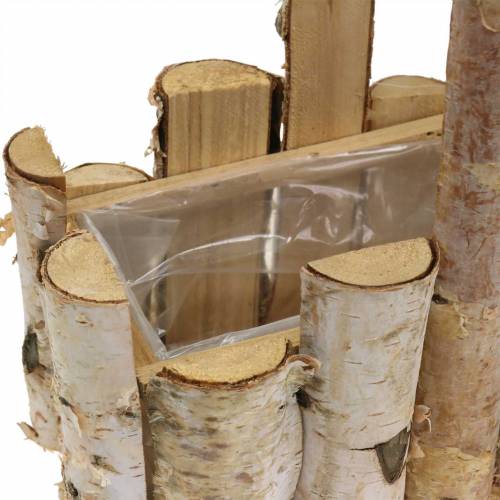 Floristik24 Planten mand berken takken met handvat 24x14.5cm H25.5cm