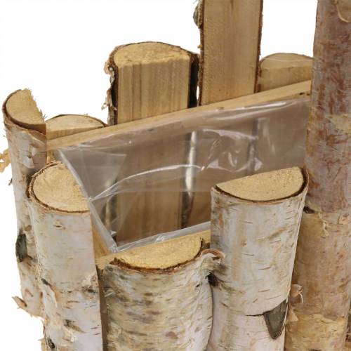 Artikel Planten mand berken takken met handvat 24x14.5cm H25.5cm