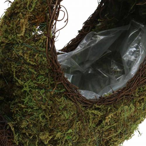Plantenmand slak mos bruin 29x13cm H23cm