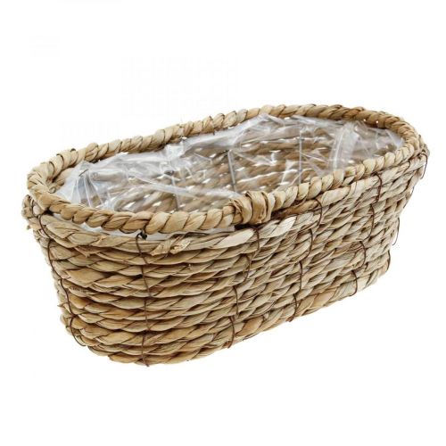 Floristik24 Plantenmand zeegrasmand ovale siermand 28×15×10cm