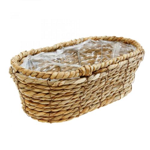 Floristik24 Plantenmand zeegrasmand ovale siermand 32×19×12cm