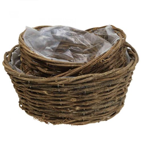 Floristik24 Plantenmand bloempot rustiek klimplanten Ø20/25/28cm set van 3