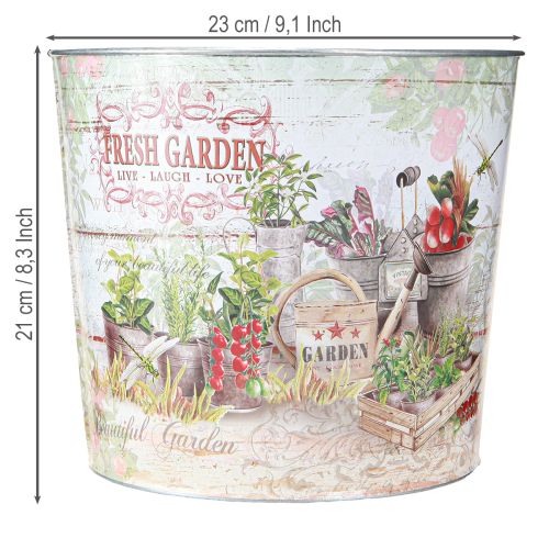 Artikel Bloempot bloempot rond metaal Fresh Garden H21cm