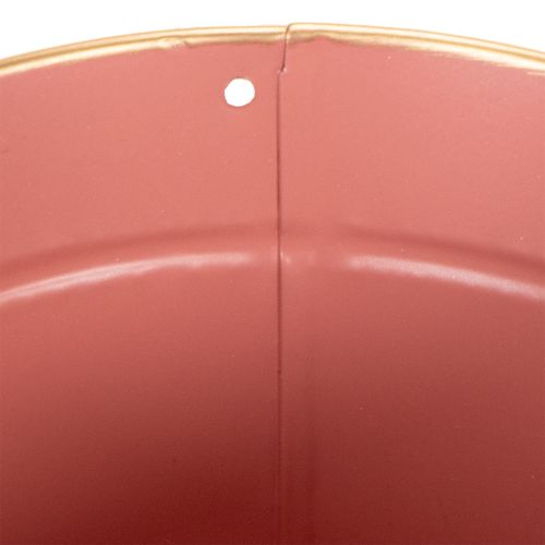 Artikel Metalen plantenpot/bloempot/plantenbak, Ø13cm H12cm, 4 stuks