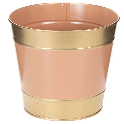 Artikel Metalen plantenpot/bloempot, Ø17cm H14,5cm, 4 stuks