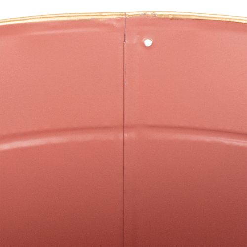 Artikel Metalen plantenpot/bloempot/plantenbak, Ø26cm H22cm, 4 stuks