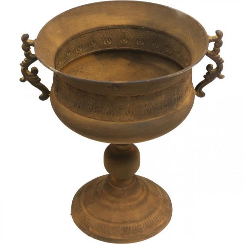 Floristik24 Planter roest look cup vaas groot metaal Ø29cm H39cm