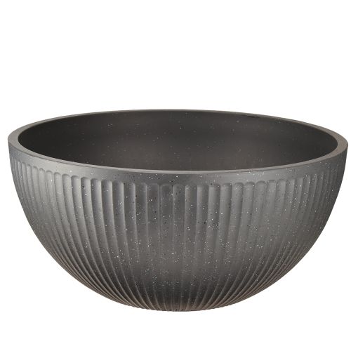 Bloempot schaal kunststof antraciet Ø40cm H18,5cm