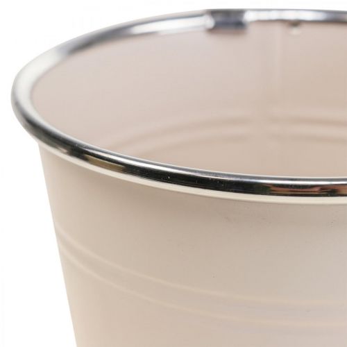 Floristik24 Plantenbak bloempot metaal sierpot Ø13,5cm H12,5cm 2st
