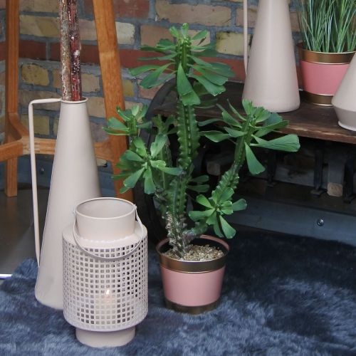 Artikel Plantenbak bloempot metaal cachepot Ø26cm H22cm 4st
