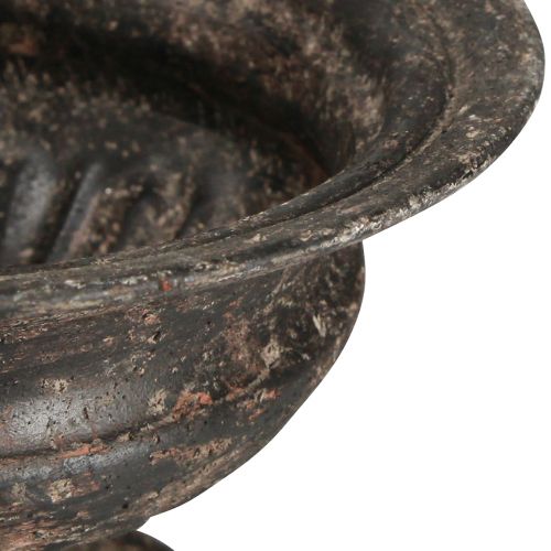 Artikel Plantenbeker Kelk Antiek Look Zwart Bruin Ø20cm H15cm
