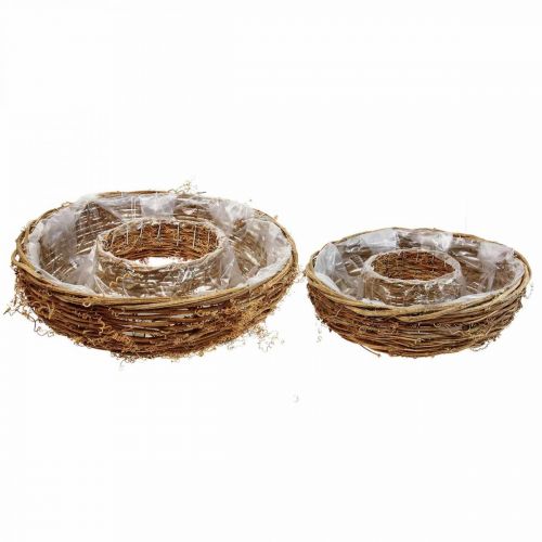 Floristik24 Wijnrankplantring, plantenbak Ø35/30cm set van 2