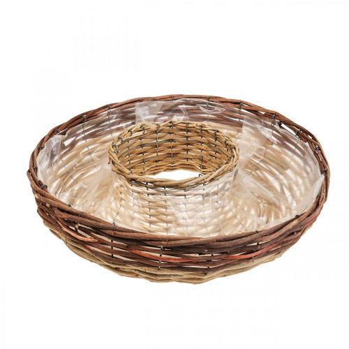 Floristik24 Plantenring van wilg, plantenschaal Ø44/38cm set van 2