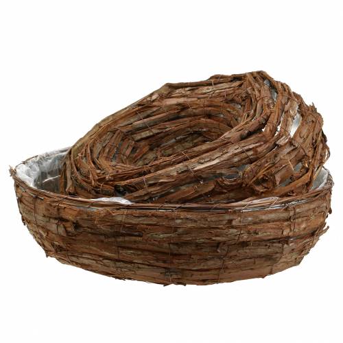 Floristik24 Plantenring bark naturel plantenschaal Ø50/43cm set van 2