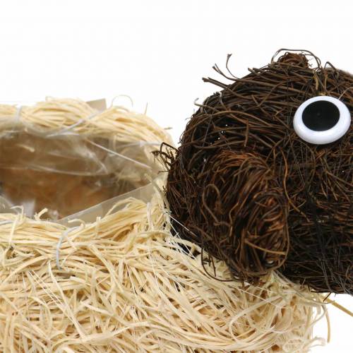 Artikel Plantenpot schaap liaan bruin gebleekt 35×14cm H26cm