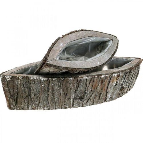 Plantenbak plantenbak hout Jardiniere 46/31,5 cm set van 2