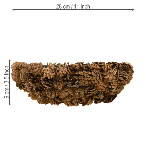 Floristik24 Plantenschaal echte kegels kegelschaal naturel Ø28cm H9cm