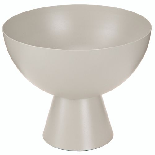 Artikel Plantenschaal metaal decoratieve trofee met voet grijs Ø16cm H13cm