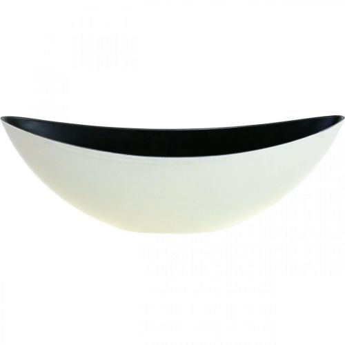 Floristik24 Plantenschaal ovaal sierschaal Jardiniere crème wit 39×12×13cm