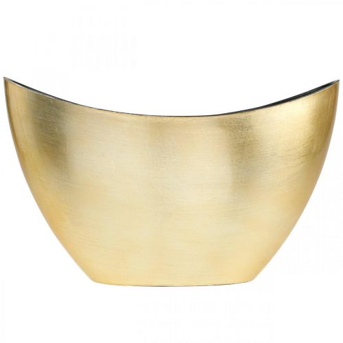 Floristik24 Plantenschaal ovaal sierschaal jardiniere goud 24×10×15cm