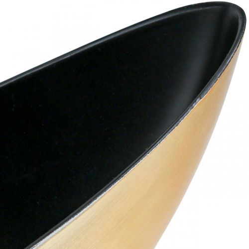Plantenschaal ovaal sierschaal jardiniere goud 39×12×13cm