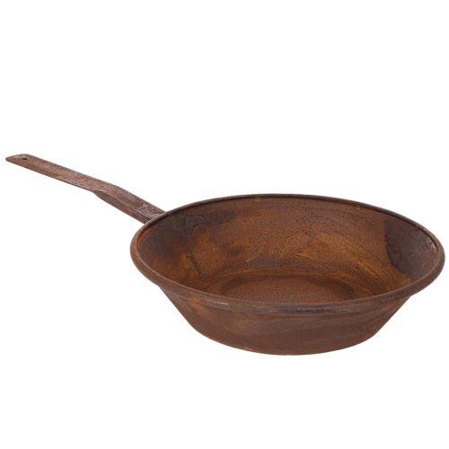 Plantenbak, roestkleurige bak met handvat, metalen plantenbak, Ø31cm