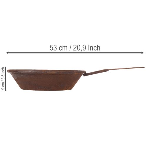 Plantenbak, roestkleurige bak met handvat, metalen plantenbak, Ø31cm | Floristik24.nl